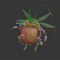 Game Movie Insectoid Character With Yellow Body Green Exoskeleton Wings And Transparent Ring