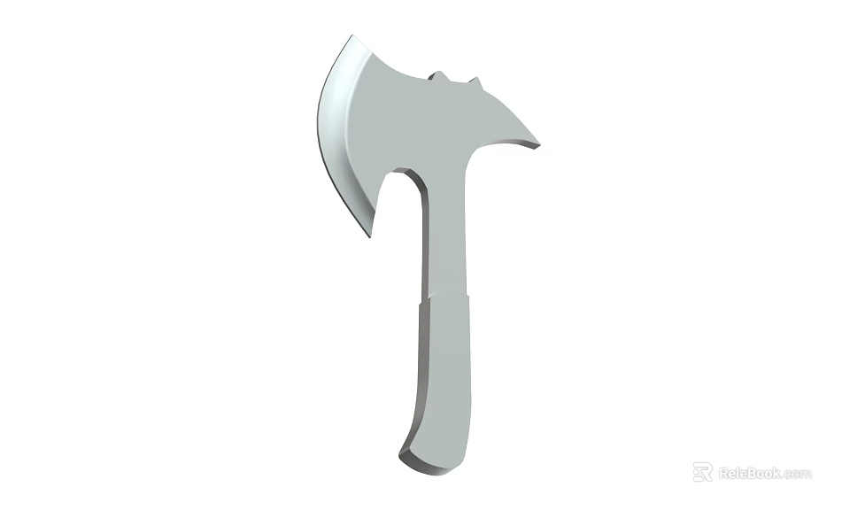 Weapon Axe With Metal Blade And Simple Handle 3D Model Design 3d model 