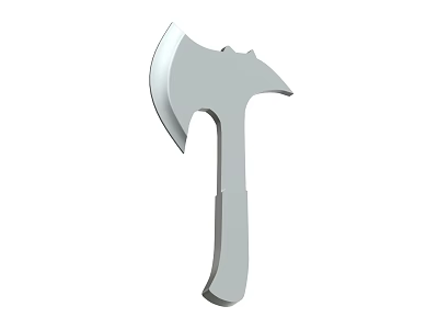 Weapon Axe With Metal Blade And Simple Handle 3D Model Design 3d model
