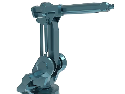 Industrial Robotic Arm With Mechanical Joints And Metallic Structure 3d model