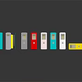 Colorful Square Electronic Appliances Featuring Various Colors For Home And Office Use