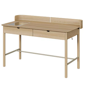 IKEA Desk Writing Desk Solid Wood Desk Office Desk 3d model