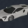 White Sports Car With Sleek Aerodynamic Body And Large Alloy Wheels