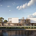 Exhibition Hall Building 3d model