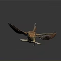 Golden Fish Sculpture Carving With Wing Like Fins And Shiny Scales On Dark Background