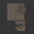 Modern Urban Ground With Damaged Brick Floor And Scattered Broken Bricks