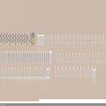 Various Entrance Gate Designs With Metal Fencing And Security Structures