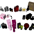 Luxury Perfume and Cosmetics Collection With Various Bottles And Elegant Packaging