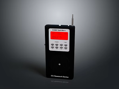 Handheld RC Research Computer Device With Red Display Screen Control Buttons And Antenna 3d model