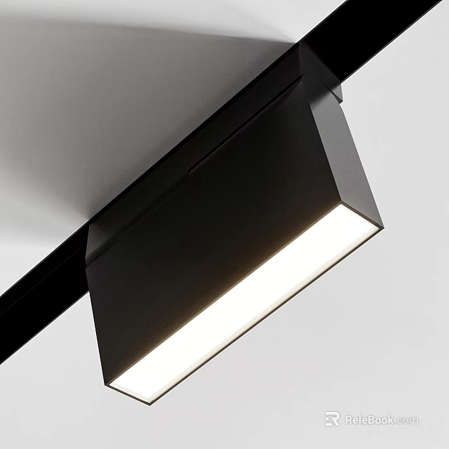Modern Black LED Downlight Spotlight With Sleek Ceiling Mount Design And Bright Illumination 3d model 