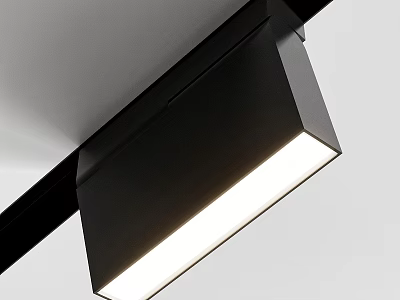 Modern Black LED Downlight Spotlight With Sleek Ceiling Mount Design And Bright Illumination 3d model
