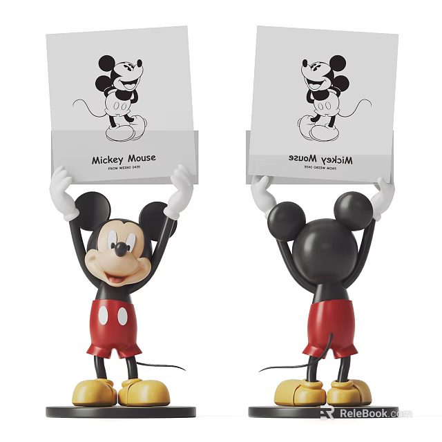 Mickey Mouse Character Design Storage Rack With Holding Sign For Decorative Use 3d model 