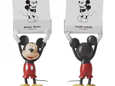Mickey Mouse Character Design Storage Rack With Holding Sign For Decorative Use 3d model