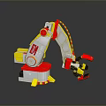 FANUC Industrial Robot Arm With Red Yellow Gray Mechanical Structure And Gripper