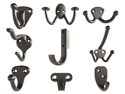 clothes hook hanger metal hardware model