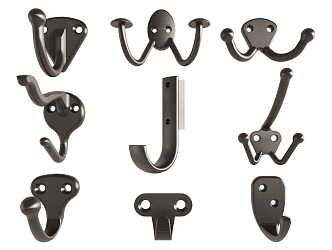 clothes hook hanger metal hardware 3d model