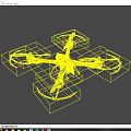 Red Four Propeller Drone With Black Frame For Daily Household Use Gadget