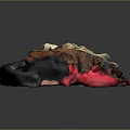 Pile of Multicolored Clothing Fabrics With Various Textures and Mixed Patterns
