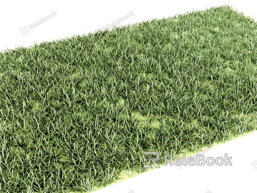 flowers, grass, plants, green plants model