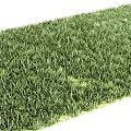 Lush Green Artificial Grass Turf With Dense Blades And Rectangular Shape 3d model