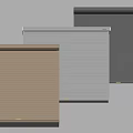 Stylish Roller Shutters Available In Brown White And Gray Colors 3d model