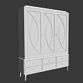 Elegant Dark Wood Bookcase With Three Glass Doors Gold Curved Accents And Bottom Storage Drawers