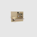 Minimalist Wooden Desk Setup With Floating Shelves Books Lamp And Chair