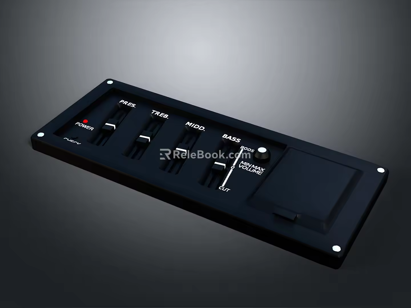 portable synthesizer mixer reverberator tuner mixer mixing equipment 3d model