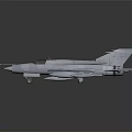 Sleek Silver Fighter Jet With Black Cockpit And Weapons On Dark Background 3d model