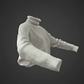 Ribbed Beige Turtleneck Sweater With Oversized Fit And Long Sleeves