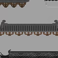 Traditional Architectural Component With Structural And Decorative Parts Black Brown Symmetrical Design