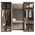 Modern one-piece wardrobe dresser 3d model