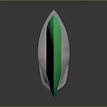 Fantasy Weapon Knife With Green Blade Red Blue Handle And Silver Accents
