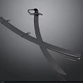 Crossed Silver Swords As Historical Weapon With Metallic Blades On Dark Background