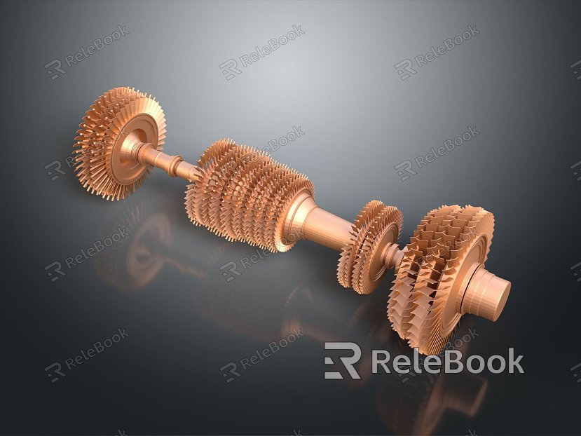 modern steam turbine turbine impeller gear model