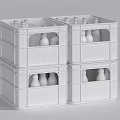 Colorful Storage Baskets With Handles For Organizing Bottles In Assorted Hues 3d model
