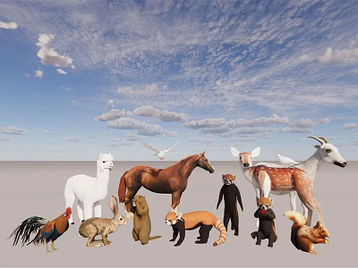 modern animal reptiles 3d model modern animal reptiles 3d model