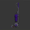 Upright Purple And Gray Vacuum Cleaner With Modern Design And Handle