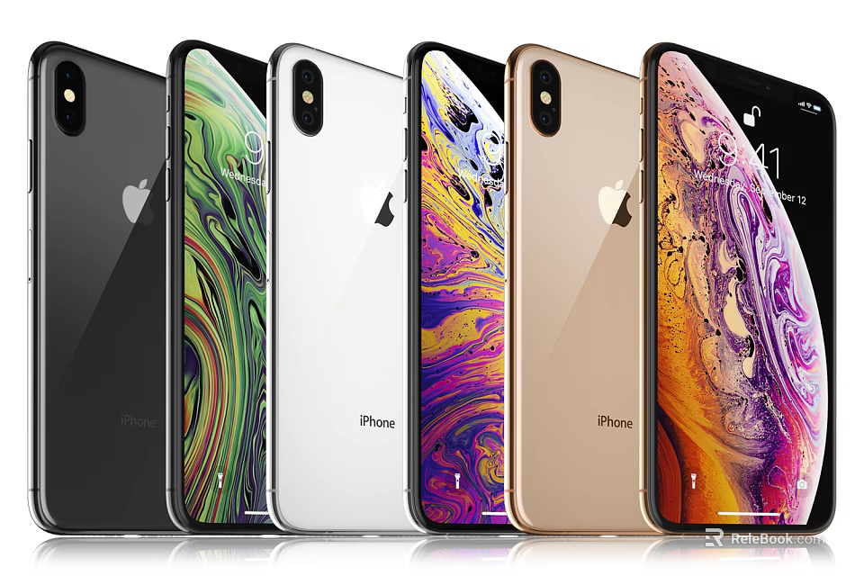 Apple iPhone Smartphones With Various Color Options Sleek Design And Glass Back For Digital Use 3d model 