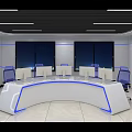 Modern Monitoring Room Control Center With Multiple Screens And Ergonomic Chairs