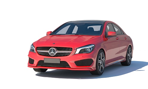 Mercedes-Benz CLA 2014 MercedesBenz has few simple mold surfaces 3d model