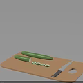 Fresh Whole and Halved Cucumber Sliced on Wooden Cutting Board with Knife