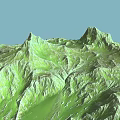Green Mountain Terrain With Rolling Textured Lush Vivid Natural Landscape Features