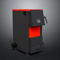 Black And Red Industrial Equipment With Wheels Front Logo Door And Portable Design