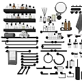 Essential Modern Bathroom Accessories Including Towel Racks Shelves Dispensers Hooks And Holders For Bathroom Organization