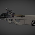 Submachine gun P90 gun automatic submachine gun 3d model