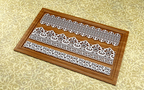 Ethnic Style Carved Mongolian Decorative Pattern 3d model