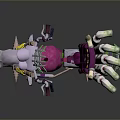 Decorative Motorcycle With Pink Body White Accents Green Vines And Flowers