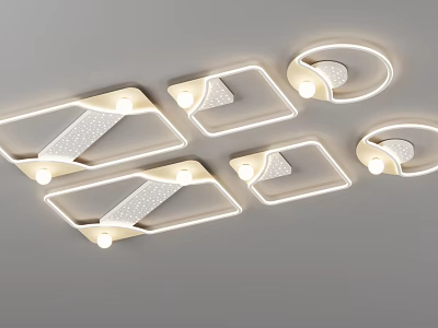 Modern Ceiling Lights With Various Shapes And Styles 3d model