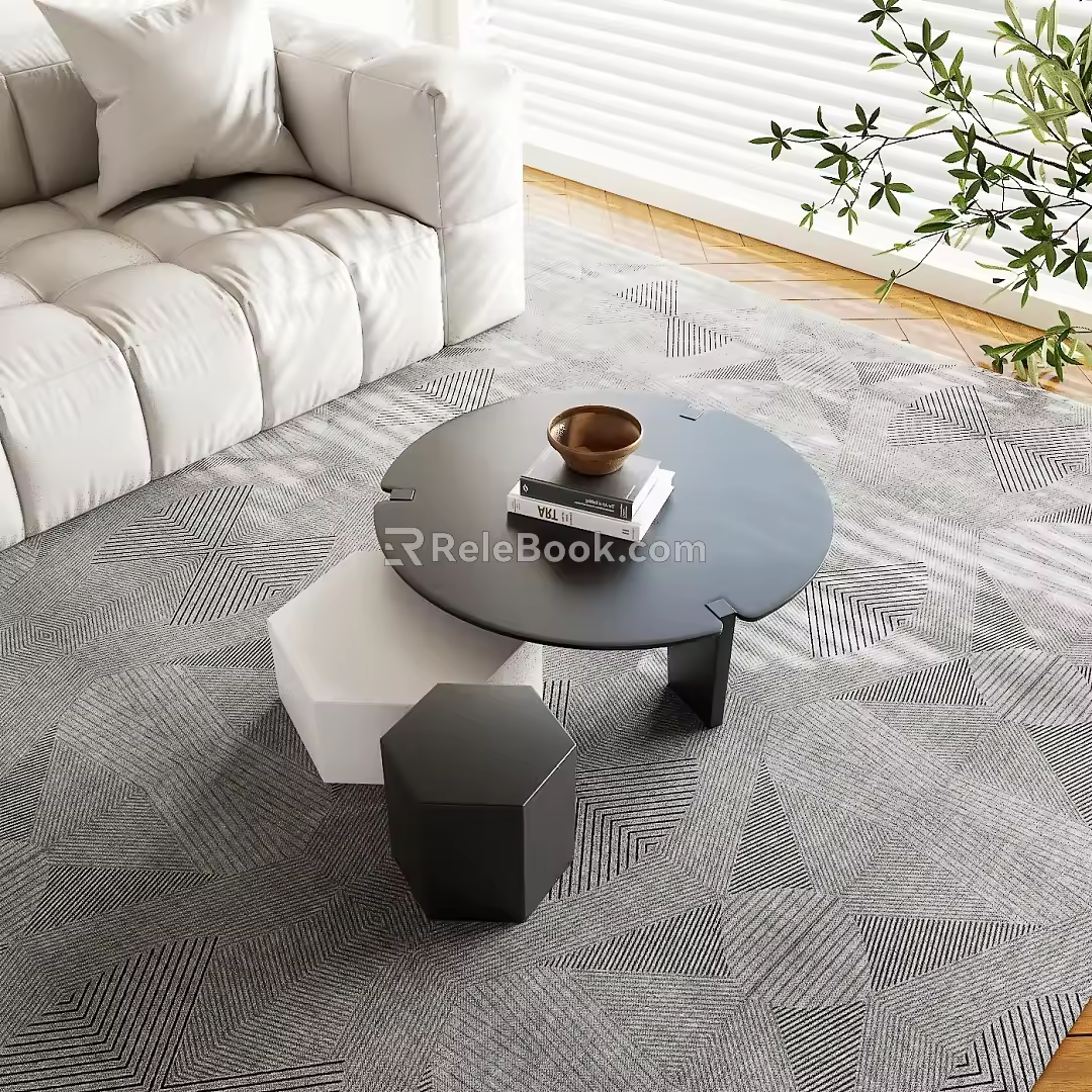 Modern tea several kinds of combination 3d model
